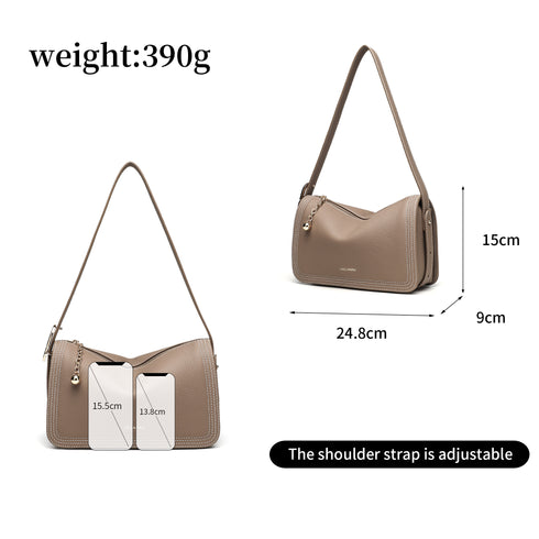 Hobo Shoulder Bag - Grey